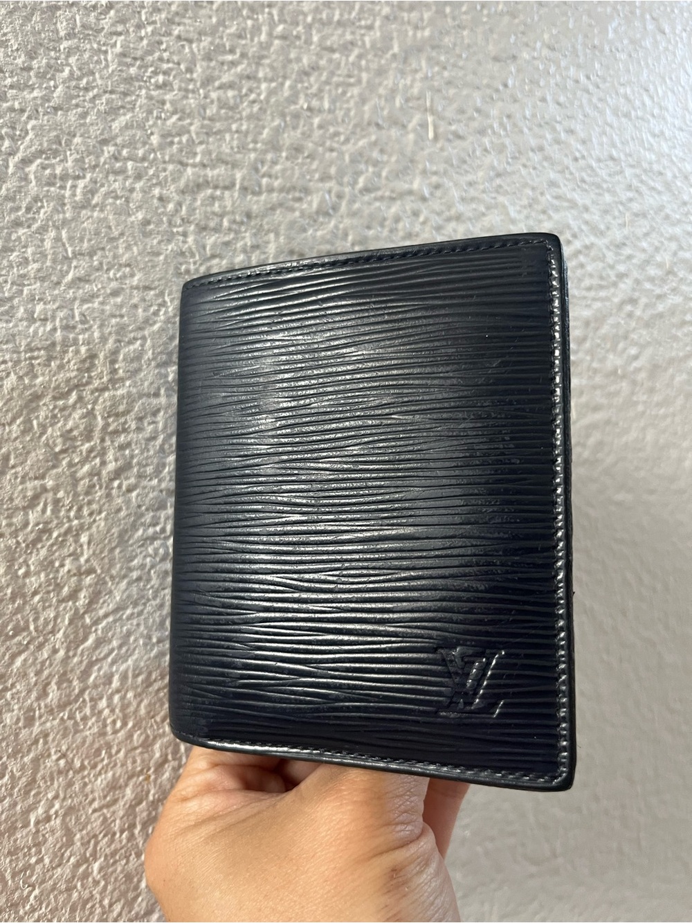 Louis Vuitton Navy Blue Epi Leather Bi-Fold Wallet